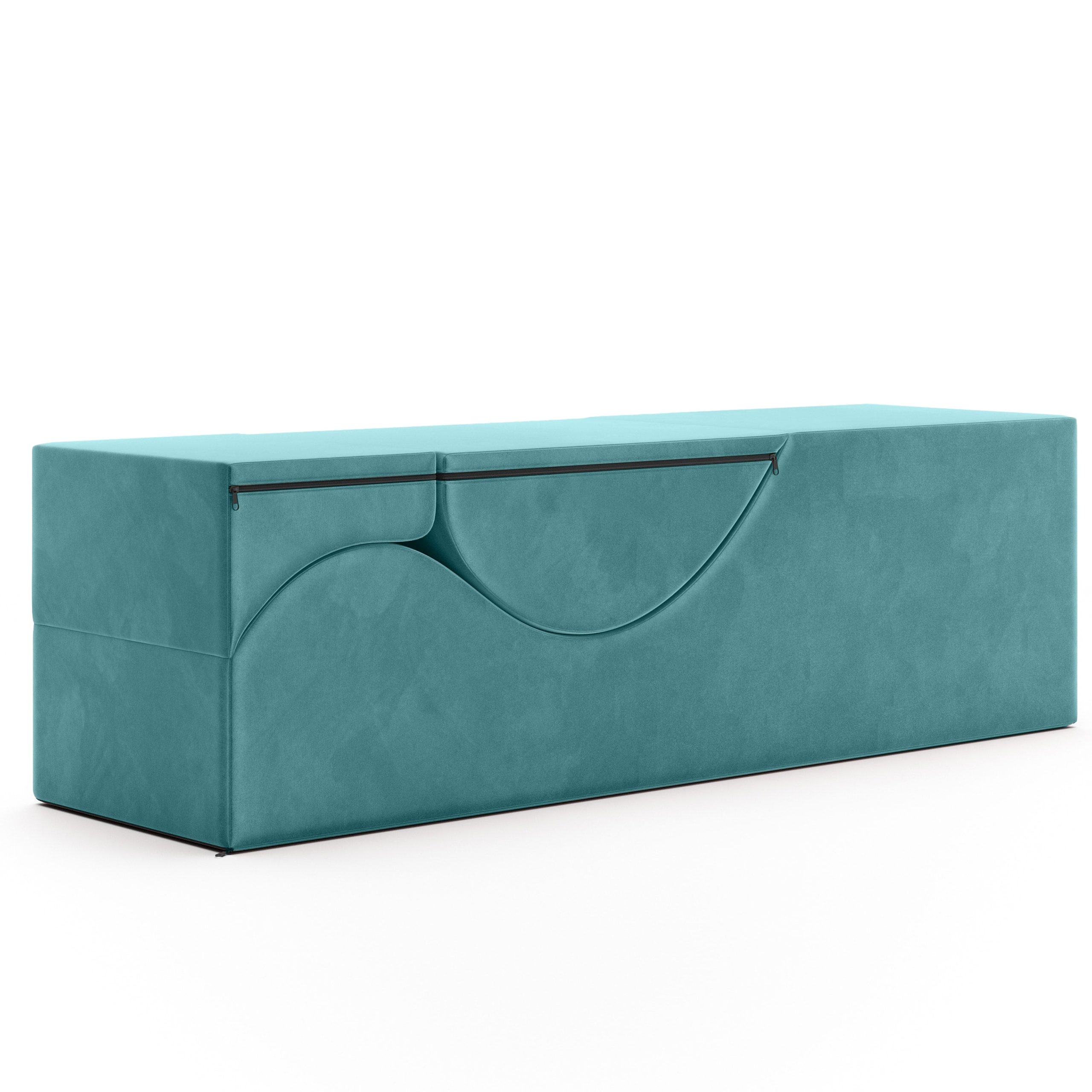 Aria XL chaise teal 22-inch convertible sex furniture piece