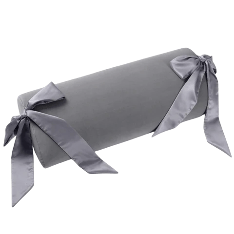 Ravish bondage pillow grey half-moon bolster with restraint sashes