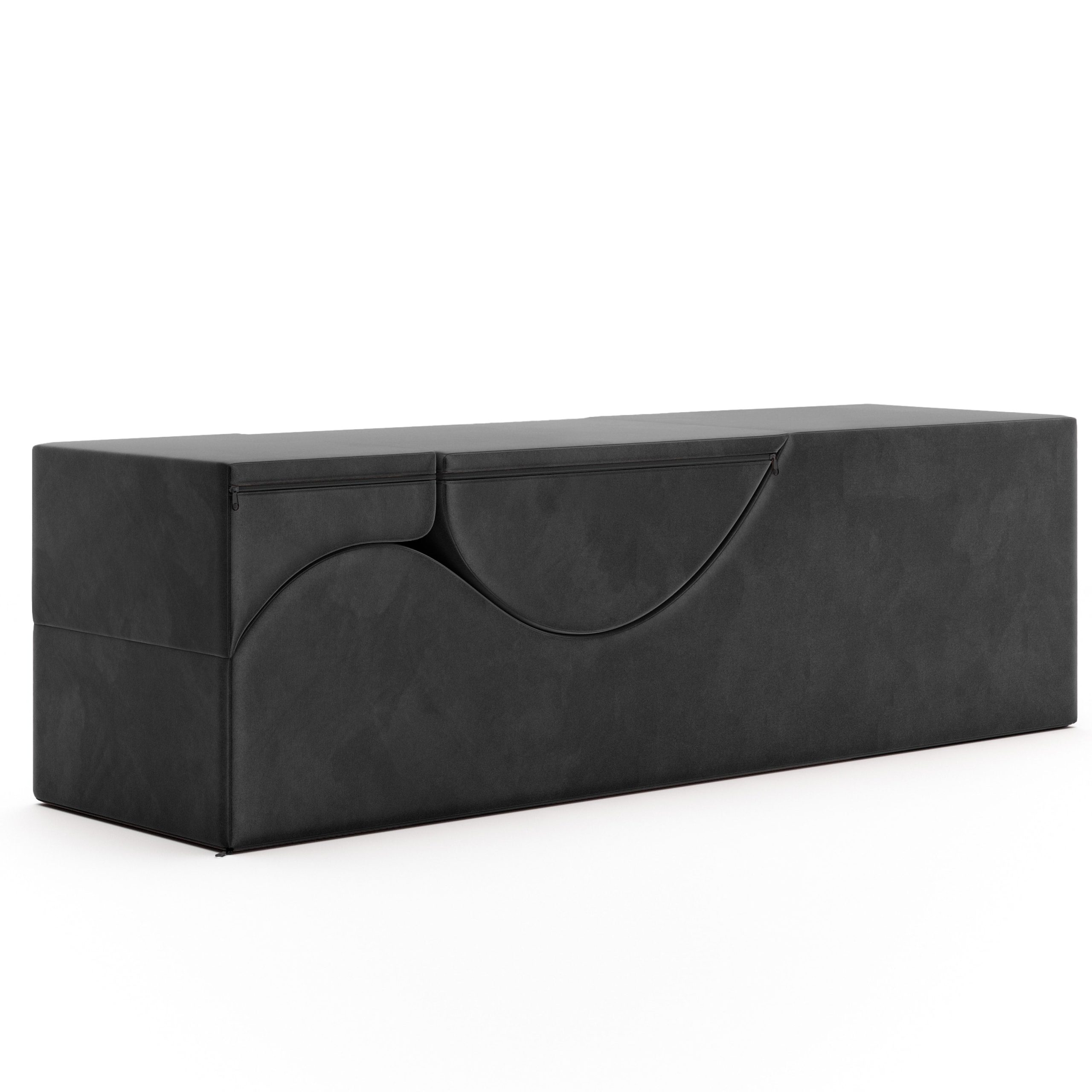 Aria XL chaise black 22-inch convertible sex furniture piece