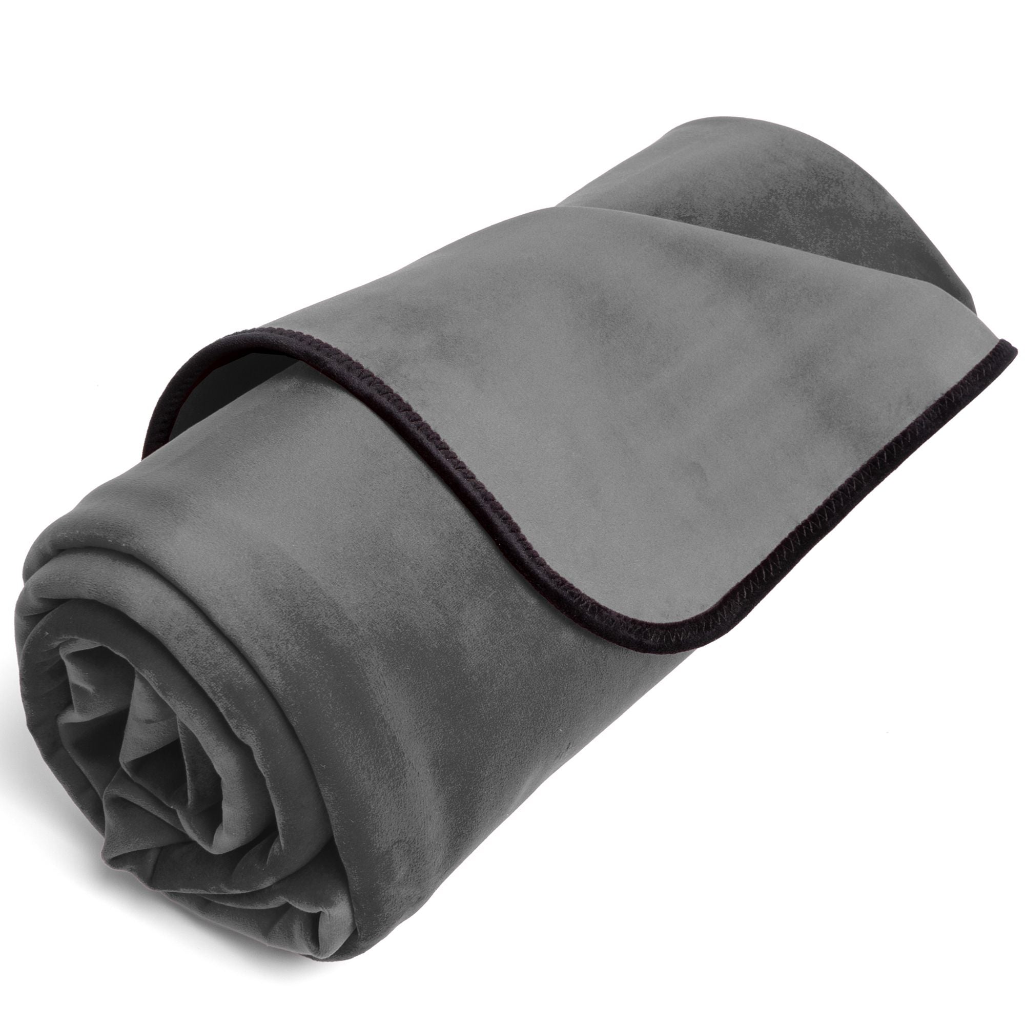 Fascinator throw grey regular size waterproof microvelvet blanket