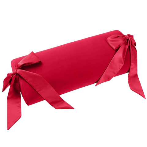 Ravish bondage pillow red half-moon bolster with restraint sashes