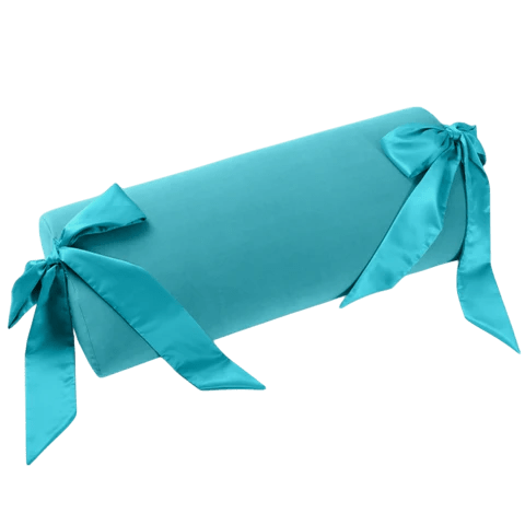 Ravish bondage pillow blue half-moon bolster with restraint sashes