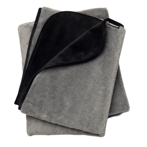 Fascinator fur throw grey and black reversible waterproof sex blanket