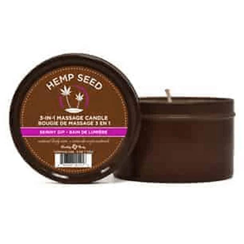 Skinny Dip massage candle 6 oz melting into warm massage oil