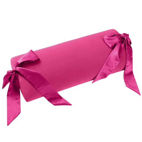 Ravish bondage pillow pink half-moon bolster with restraint sashes