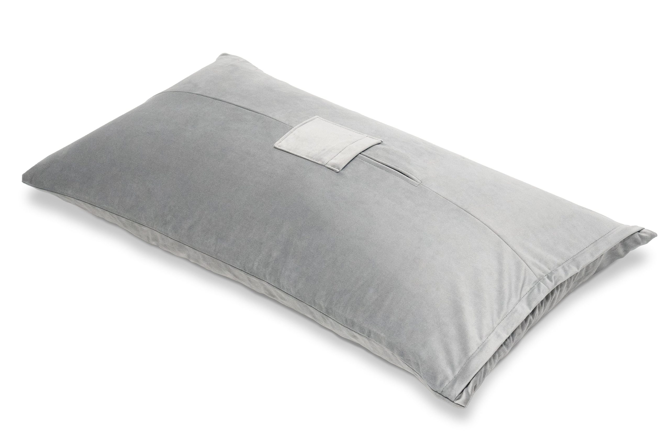 Liberator Humphrey grey pillow microvelvet sex toy mount with dual pockets