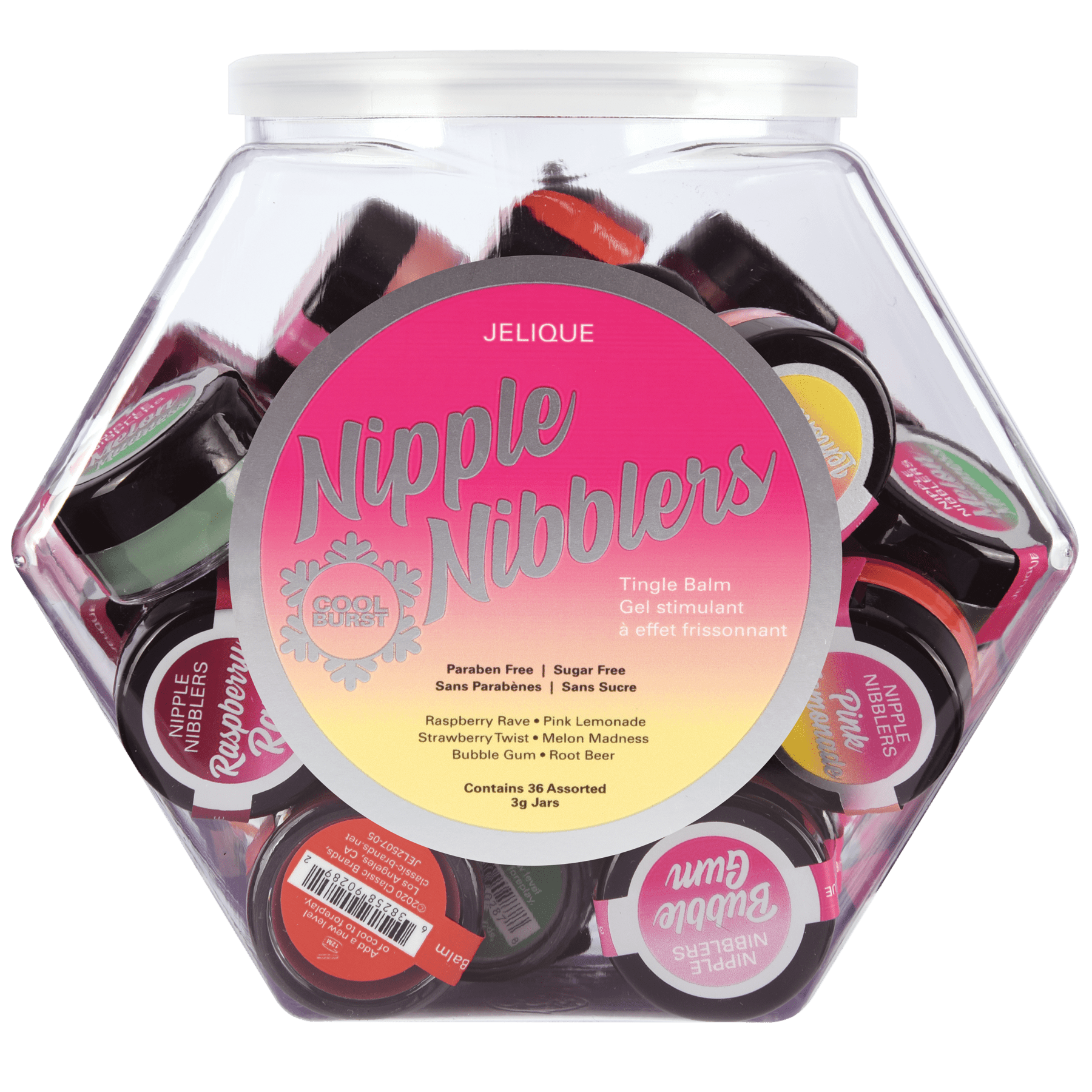 Nipple Nibblers assorted tingle balm bowl of 36 cool flavours