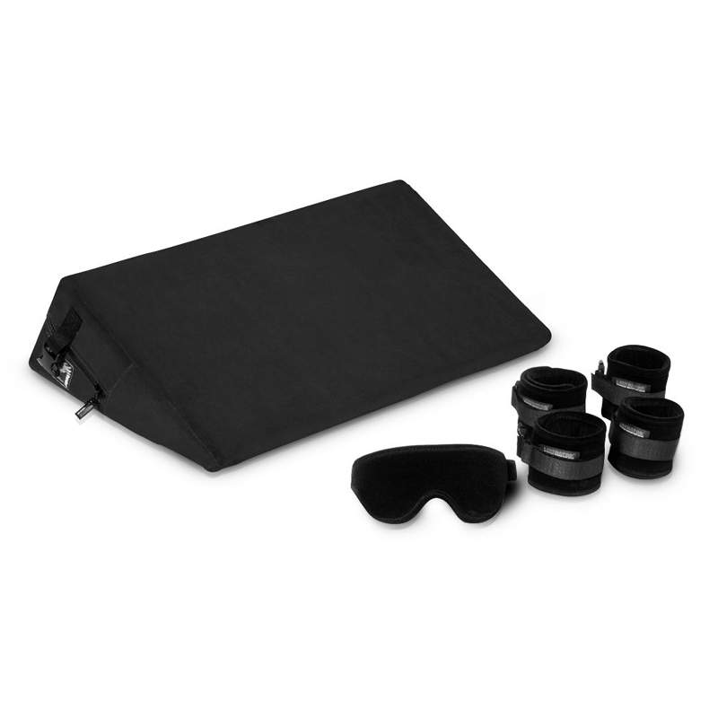 Black Label Wedge cuffs edition bondage positioning pillow in black