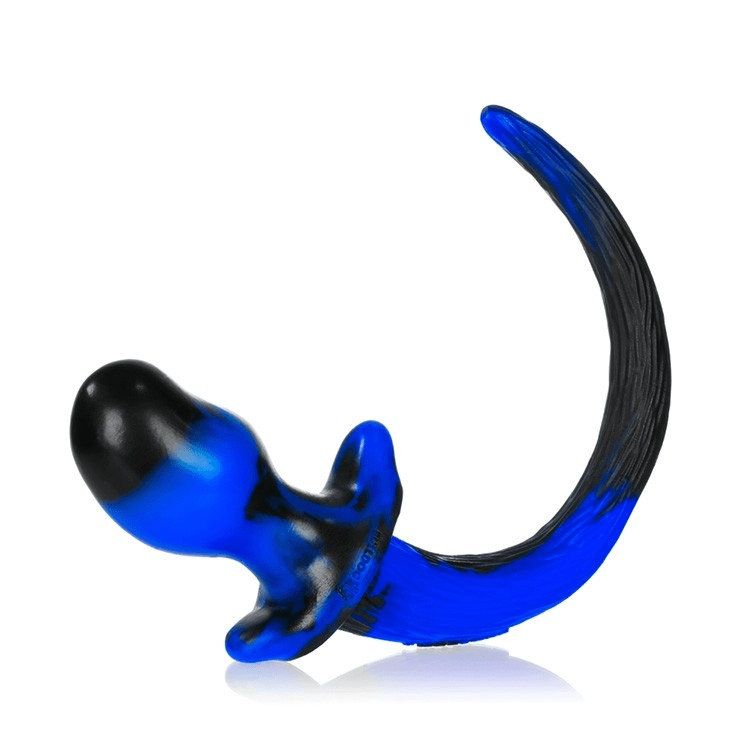Bulldog police swirl plug puppy tail silicone buttplug