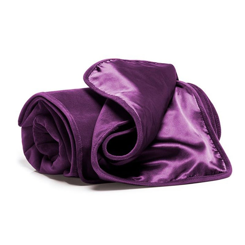 Fascinator throw aubergine regular waterproof microvelvet bed blanket
